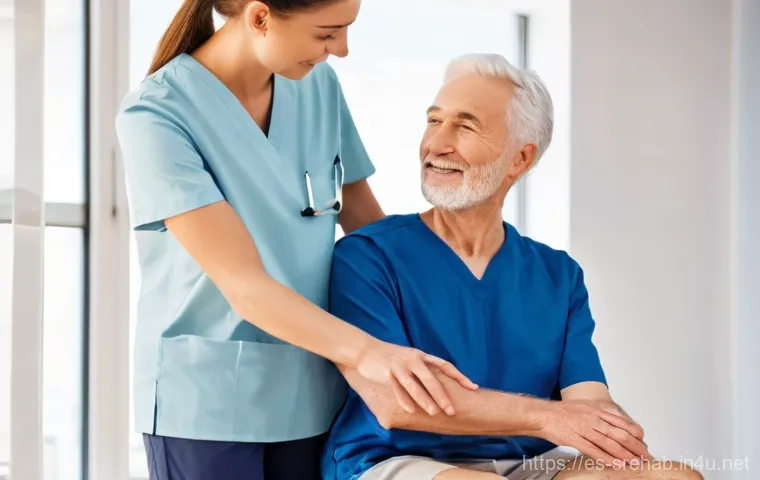 스포츠재활 분야의 고용 전망 - **Prompt: "An athlete, wearing athletic attire including a t-shirt and track pants, is immersed in a...